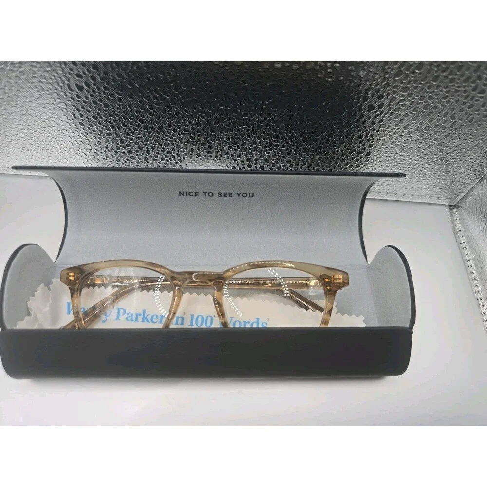 Warby Parker Turner 207 Clear Brown Eyeglasses Sunglasses 46-19-135 Eyewear